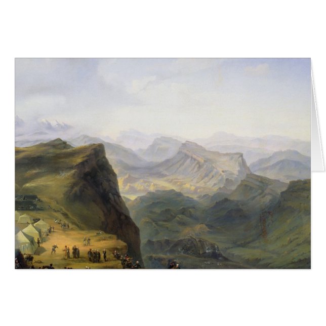 Russisches Militärlager in Dagestan, 1895 (Vorderseite (Horizontal))