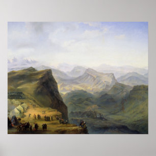 Russisches Militärlager in Dagestan, 1895 Poster