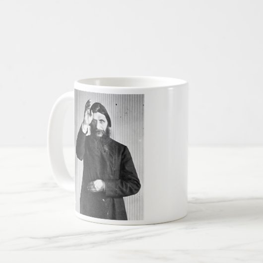 Russisches mystisches Grigori Yefimovich Rasputin Kaffeetasse (Vorderseite Links)