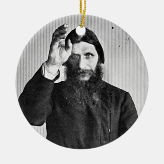 Russisches mystisches Grigori Yefimovich Rasputin Keramik Ornament (Vorne)