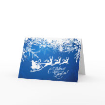 Russisches Neujahr - Schneeflocken, Weihnachtsmann