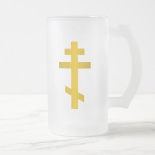 Russisches orthodoxes mattglas bierglas