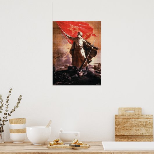Russisches Propaganda-Poster aus dem Zweiten Weltk Poster (Küche)