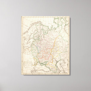 Russisches Reich, Europa Antheil Leinwanddruck