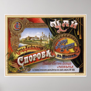 Russisches Reich-Tee, der 1903 annonciert Poster