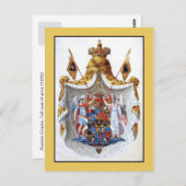 Russisches Reich, vollständiges Wappen Postkarte (Vorne/Hinten)