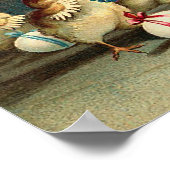 Russisches Vintages Ostern mit Zug Poster (Ecke)