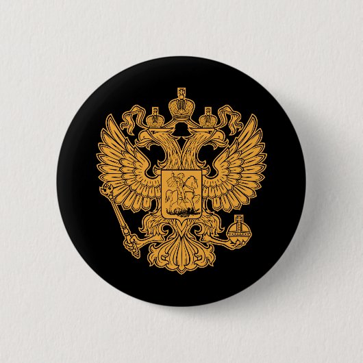 Russisches Wappen der Russischen Föderation Button (Vorderseite)