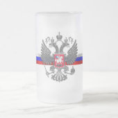 Russisches Wappen Mattglas Bierglas (Mittel)