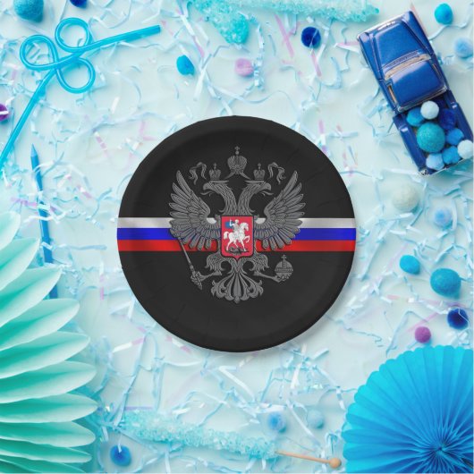 Russisches Wappen Pappteller (Party)