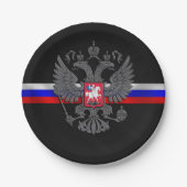 Russisches Wappen Pappteller (Vorderseite)