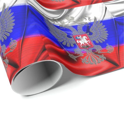 Russischflagge Geschenkpapier (Rolleneckpunkt)