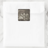 Russland 14 quadratischer aufkleber (Tasche)