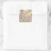 Russland 6 quadratischer aufkleber (Tasche)