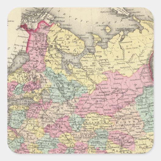 Russland 6 quadratischer aufkleber (Vorderseite)