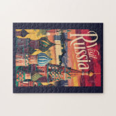 Russland Basilius-Kathedrale Illustration Reise Puzzle (Horizontal)