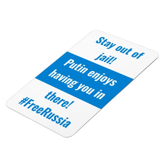 Russland - Bleibe aus dem Gefängnis - Englisch - W Magnet (Linke Seite)