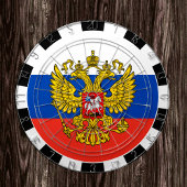 Russland Dartboard & Russian Flag / Spielbrett Dartscheibe