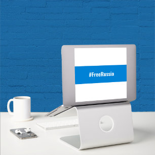 Russland - Demokratisches Englisch - Weiße Flagge Aufkleber