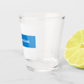 Russland - Demokratisches Englisch - Weiße Flagge Schnapsglas (Rechts)