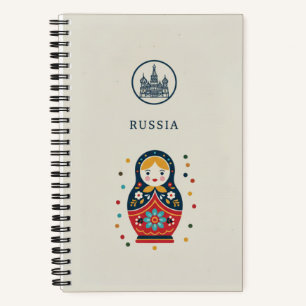 Russland-Erbe & Matrjoschka-Puppe Fotoarchiv Notizblock