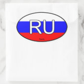 Russland Euro-Sticker Ovaler Aufkleber (Tasche)