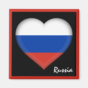 Russland Fahne & Russisches Herzstück Urlaub Russl Magnet