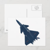 RUSSLAND FIGHTER JET POSTKARTE (Vorne/Hinten)