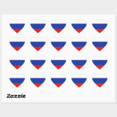 Russland-Flag-Heftsticker Herz-Aufkleber (Blatt)