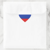 Russland-Flag-Heftsticker Herz-Aufkleber (Tasche)