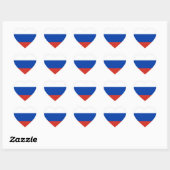 Russland-Flag-Heftsticker Herz-Aufkleber (Blatt)
