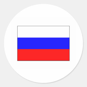 Russland FLAG International Runder Aufkleber