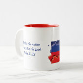 RUSSLAND FLAG MAP Scripting individuell Zweifarbige Tasse (Vorderseite Links)