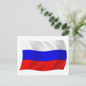 Russland Flag Postkarte (Stehend Vorderseite)