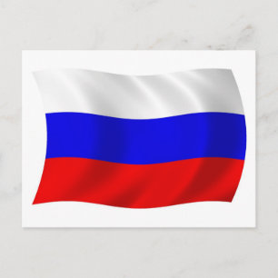Russland Flag Postkarte