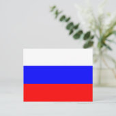 Russland Flag Postkarte (Stehend Vorderseite)