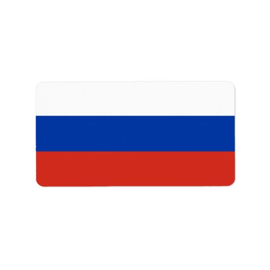 Russland-Flagge Adressaufkleber (Vorne)