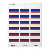 Russland-Flagge Adressaufkleber (Vorne)