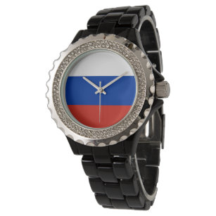 Russland-Flagge Armbanduhr