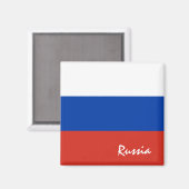 Russland Flagge & Asien Urlaub/Sportfans Magnet (Vorderseite/Rückseite)