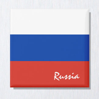 Russland Flagge & Asien Urlaub/Sportfans Magnet