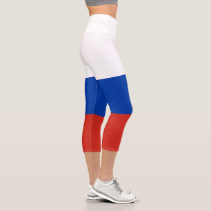 Russland-Flagge Capri Leggings