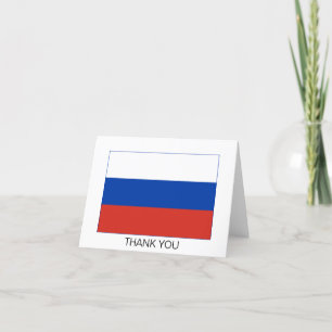 Russland-Flagge Dankeskarte