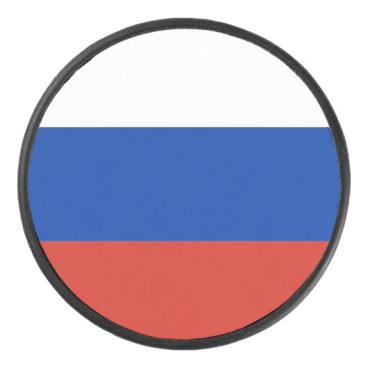 Russland-Flagge Eishockey Puck (Vorderseite)