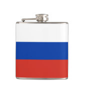 Russland-Flagge Flachmann (Vorderseite)