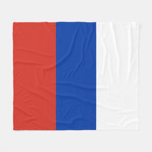 Russland-Flagge Fleecedecke (Vorderseite (Horizontal))