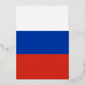 Russland-Flagge Folieneinladung (Vorderseite)