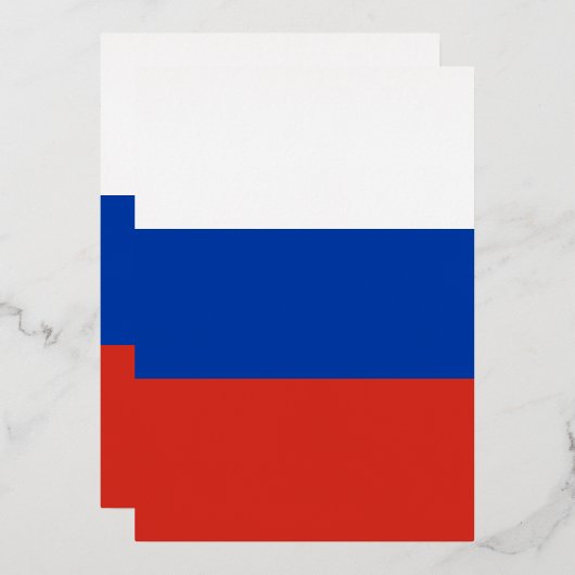 Russland-Flagge Folieneinladung (Vorderseite/Rückseite)