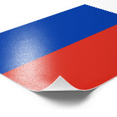 Russland-Flagge Fotodruck (Ecke)