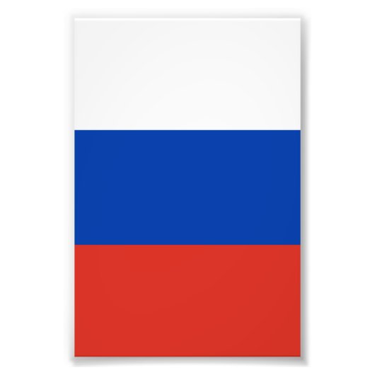 Russland-Flagge Fotodruck (Vorne)